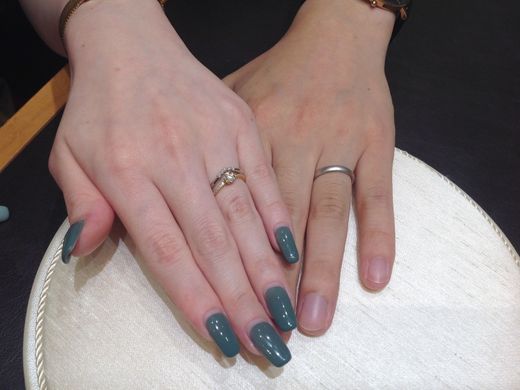 エンゲージリング、マリッジリングともに