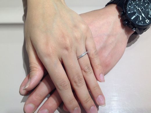 トレセンテさんの結婚指輪を付けて結婚式に出るのが楽しみです
