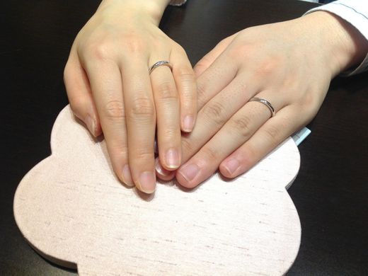 男性のリングも的確なアドバイスをいただいて、ゆっくり選べてよかったです