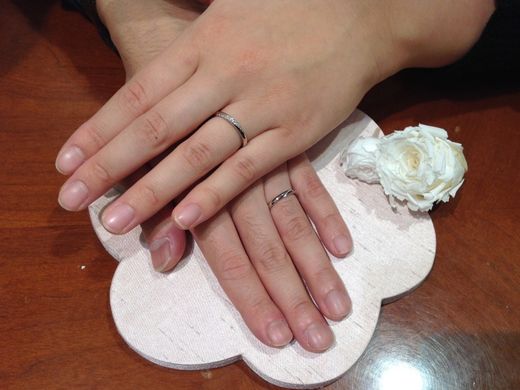 指輪を試着した時の着け心地とするっと指に通る感覚がよかったです