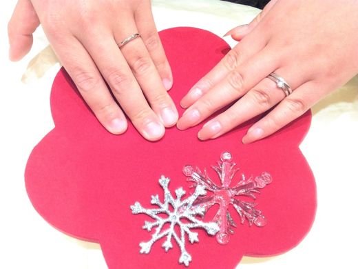 お花のリングに目が留まった