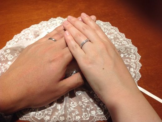 お互い気に入った指輪を購入することが出来ました