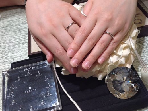 指輪をつけるのが楽しみです