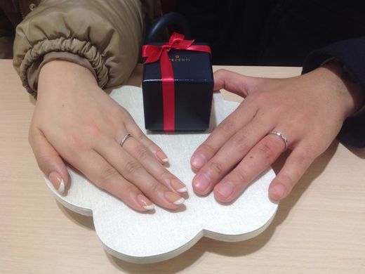 気に入った指輪を選ぶことができました