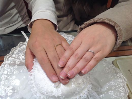 指輪購入の瞬間も楽しい思い出になりました