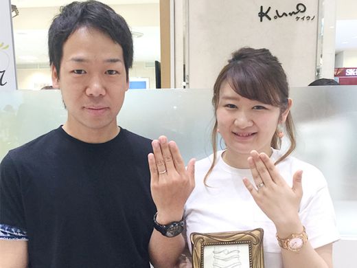 特別なダイヤモンドを使用♪ふたりの重ねた年月を表現