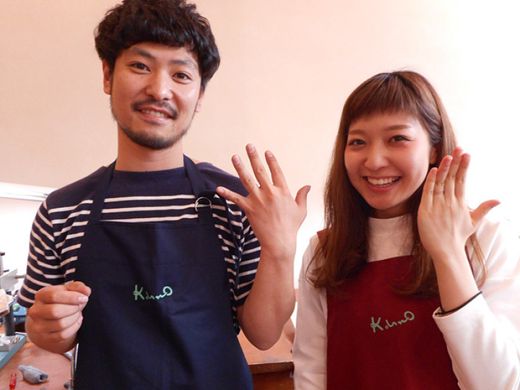 手づくりのシンプルなつや消しリング