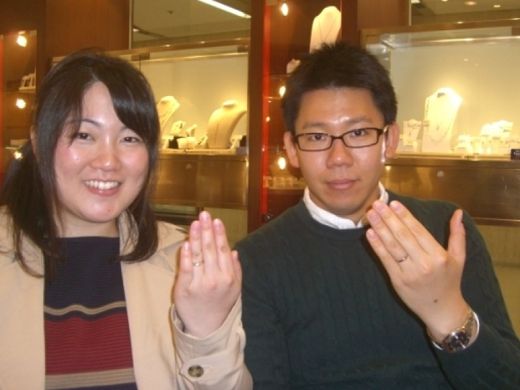 楽しく指輪選びが出来ました☆彡