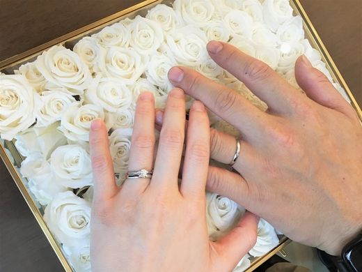 ピンクダイヤのお花♡