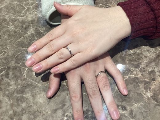 【長野店】品揃えも多くお互いが気に入る指輪を見つけることができました。