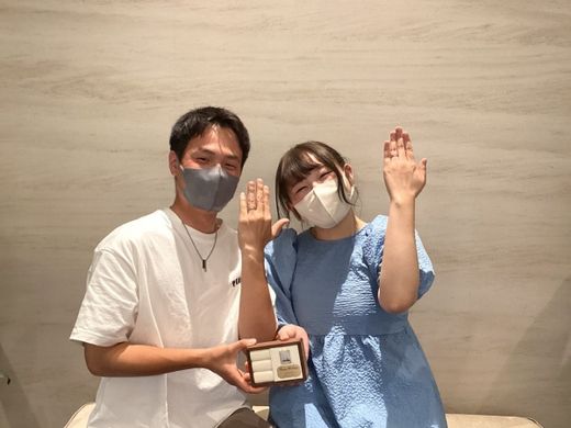 【長野店】すてきな結婚指輪に出会うことができました。