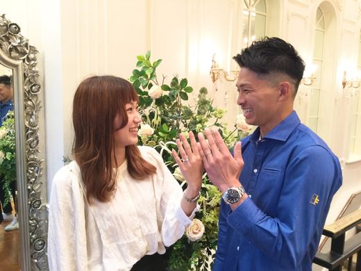 【金沢店】ここで選べて素敵な指輪に仕上がりとても嬉しいです。