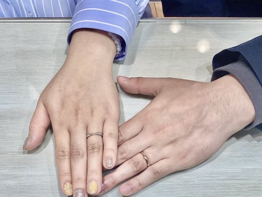 綺麗で肌に馴染むリングになりました。