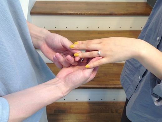 【福岡店】大きいダイヤに満足なデザイン！