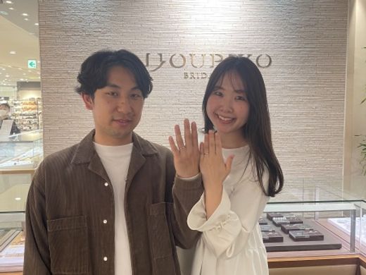 【なんばパークス店】思い出になるリングを選ぶ事ができました♡