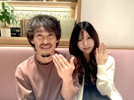 【松本店】互いに気に入ったデザインを選んでもらえてよかったです。