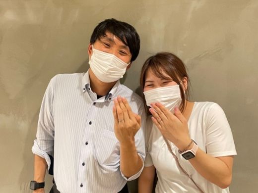 【なんばパークス店】自分たちにピッタリな指輪を見つけることが出来ました！