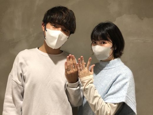 【なんばパークス店】自分たちに会う指輪を見つけることができました。