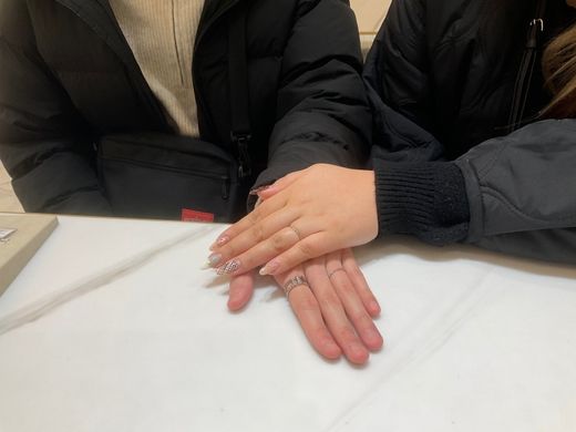 京都市伏見区 鍛造で低価格帯ブランド、ラテールの結婚指輪をご成約頂きました