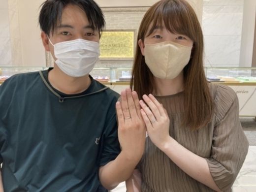 滋賀県東近江市｜妹さまのご一緒のドイツ鍛造ブランドFISCHERで結婚指輪をご成約いただきました