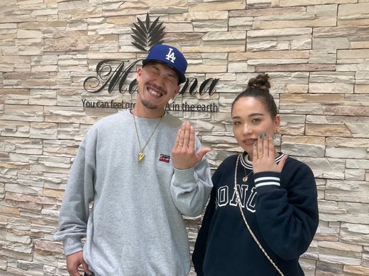 滋賀県 純国産プレミアムハワイアンジュエリーのマカナの結婚指輪をご成約頂きました