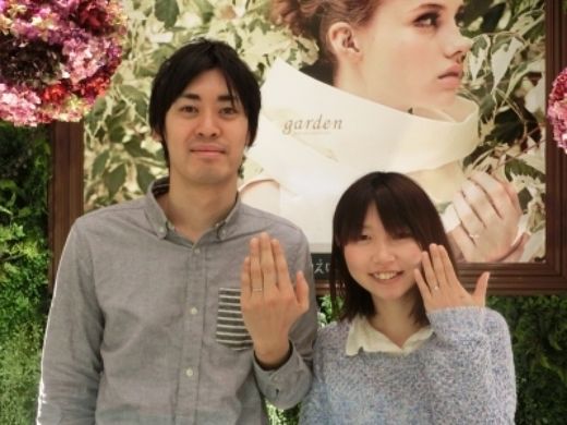 店が広く指輪の数が多くあったので、自分に合った指輪を見つける事ができました。