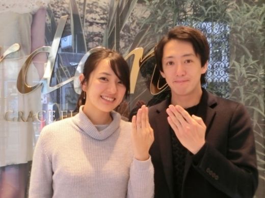 2人ともお気に入りの指輪を見つけることが出来ました