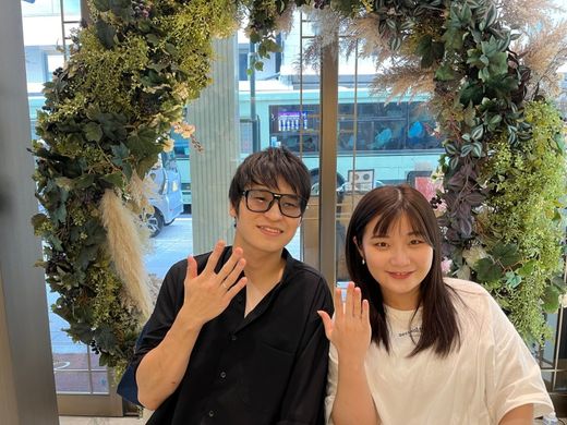 京都四条 手作り指輪を作成頂きました