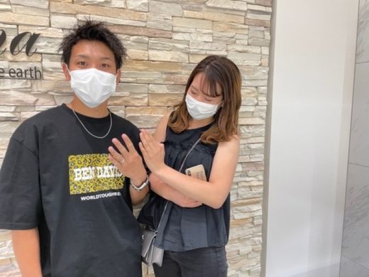 滋賀県彦根市｜セミオーダーメイドでハワイアンジュエリーブランドのマイレの結婚指輪をご成約いただきました