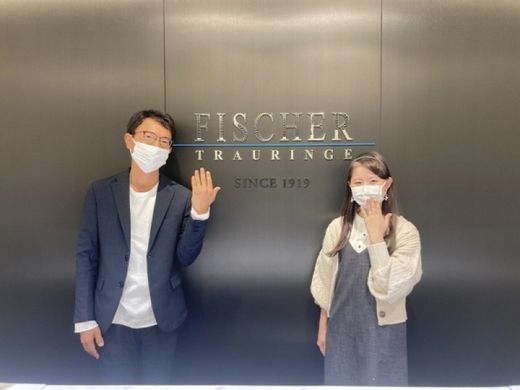 京都府久世郡｜お二人だけのアレンジ！FISCHERにしかないデザインで結婚指輪をご成約頂きました