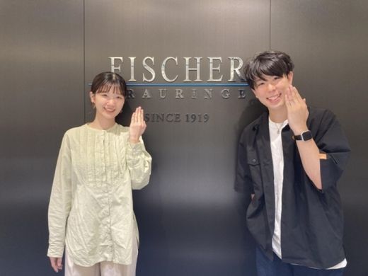 三重県津市｜鍛造でジョブで着け心地のいいドイツブランド「FISCHERフィッシャー」の結婚指輪をご成約頂きました