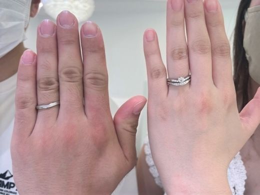 大阪市平野区｜gardenオリジナルの婚約指輪とet.luの結婚指輪をご成約頂きました
