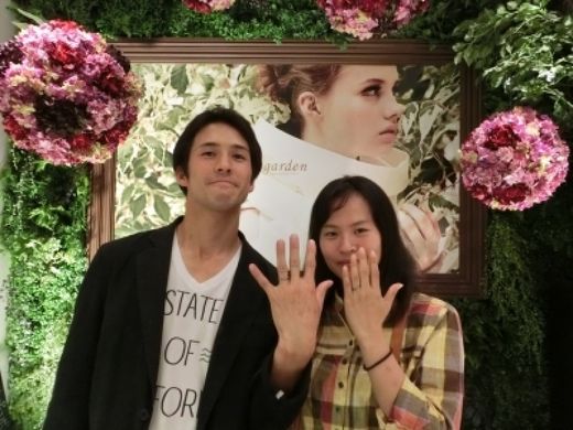 2人で満足できる指輪選びができました。