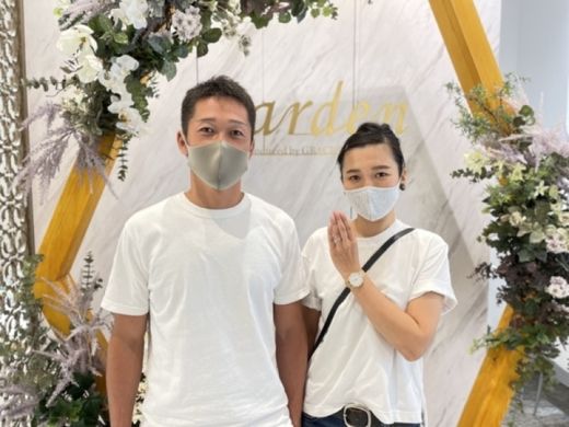 滋賀県守山市　10周年記念でユカホウジョウのエタニティリングをご成約いただきました