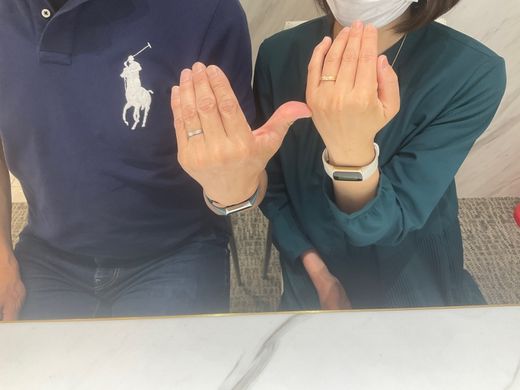 滋賀県よりご来店 ドイツ鍛造ブランドのフィッシャーの結婚指輪を素材違いでご成約頂きました
