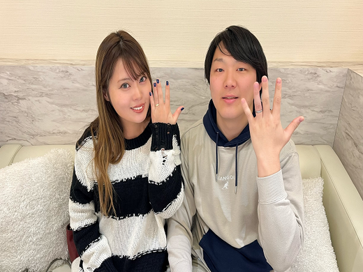 京都市右京区｜鍛造のエタニティリンググレースカーマとマット加工が施されたフィッシャーの結婚指輪をご成約頂きました