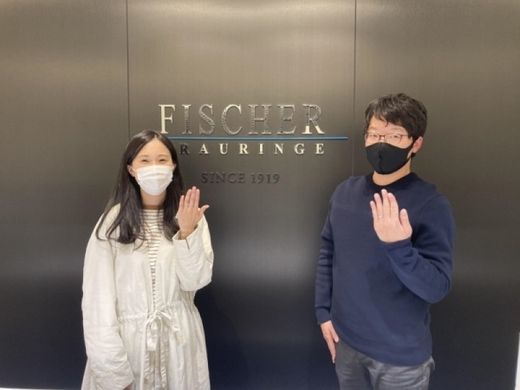 京都府亀岡市｜「シンプルなデザインかつ鍛造の強度」を気に入って頂きFISCHERの結婚指輪をご成約頂きました