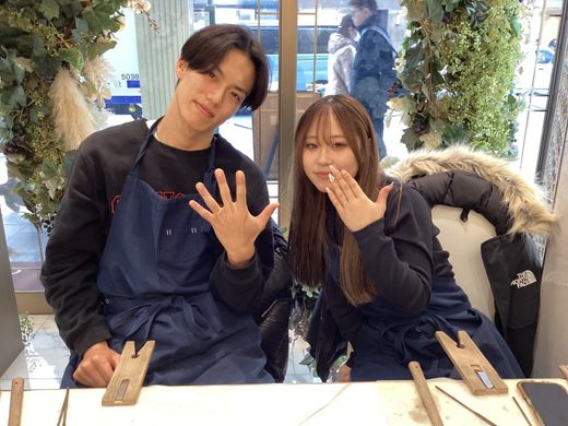 京都市・宇治市 手作り指輪を作成頂きました