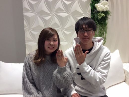 ゆっくりと指輪を選ぶことができた！