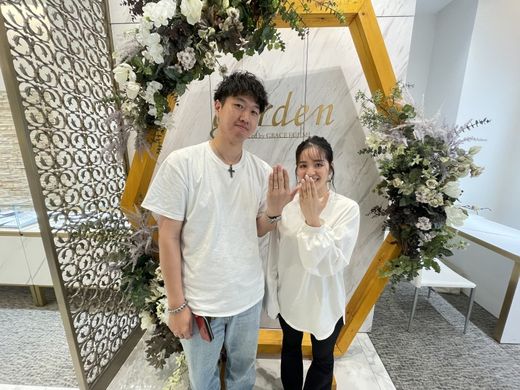 滋賀県 ハワイアンジュエリーマイレの結婚指輪をご成約頂きました