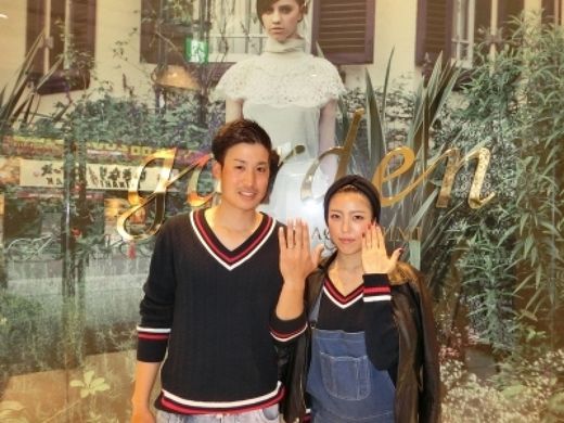 楽しく指輪選びをすることができました!!