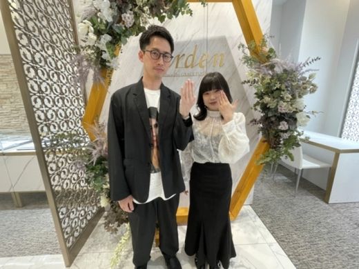 京都市 鍛造の婚約指輪アイデアルとドイツの鍛造結婚指輪フィッシャーをご成約いただきました