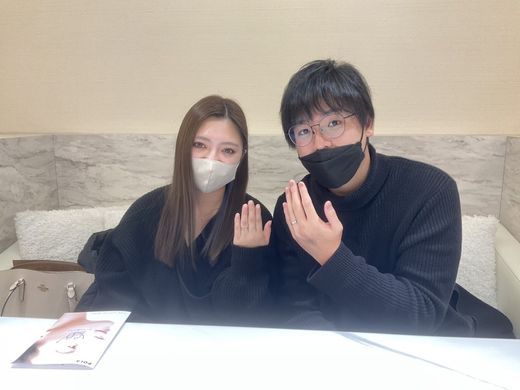 滋賀県 Pt999を使用した鍛造ブランド・パイロットブライダルの結婚指輪をご成約いただきました