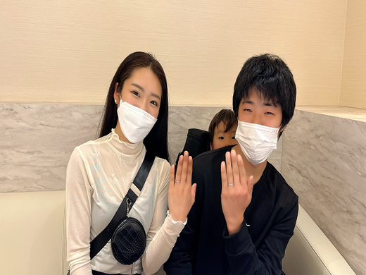 京都市左京区｜ピンクダイヤモンドを使用したピンクドルフィンダイヤモンドの結婚指輪をご成約いただきました