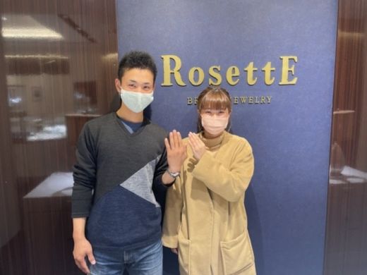 京都市 ロゼットブライダルの結婚指輪をご成約いただきました
