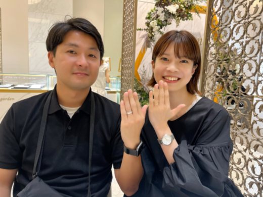 滋賀県大津市｜素材や表面加工にこだわって安心して長く身に着けられるフィッシャーの結婚指輪をご成約いただきました