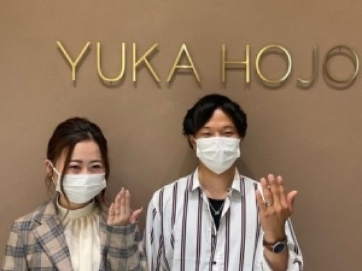 京都・福知山市｜ユカホウジョウの婚約指輪・結婚指輪をご成約いただきました