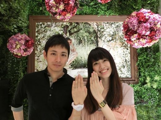 自分達にぴったりの指輪が見つかって本当に嬉しいです。