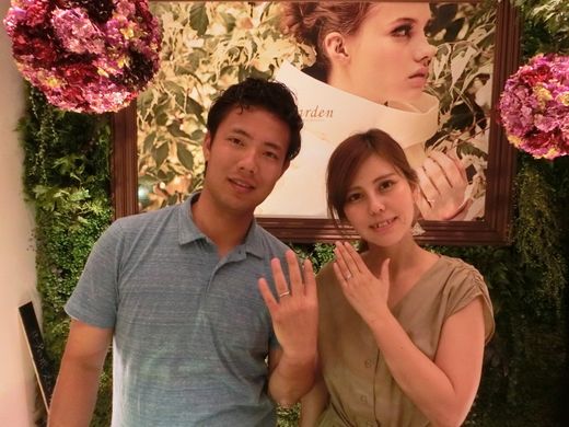 大変、満足いくリングを選ぶことができました