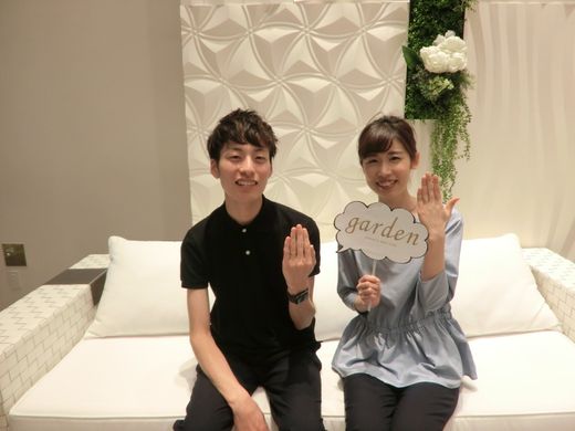 楽しい指輪選びとなりました。